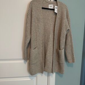 Abercrombie Fitch Womens Open Front Cardigan M Chunky Longline Cozy Layering
